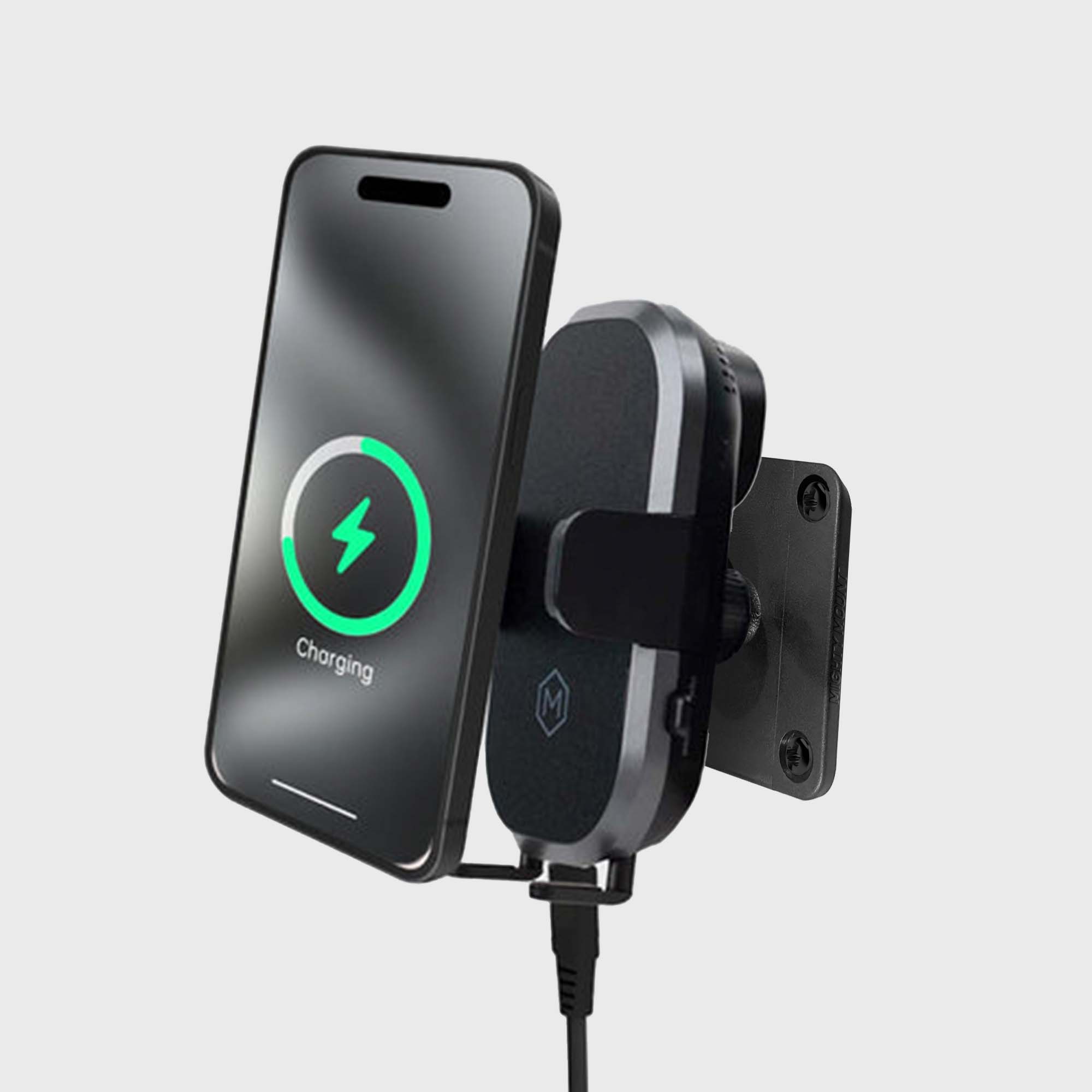 Auto Scan Fast Wireless Car Charger Mount with Drill Base AMPS Mounting Plate