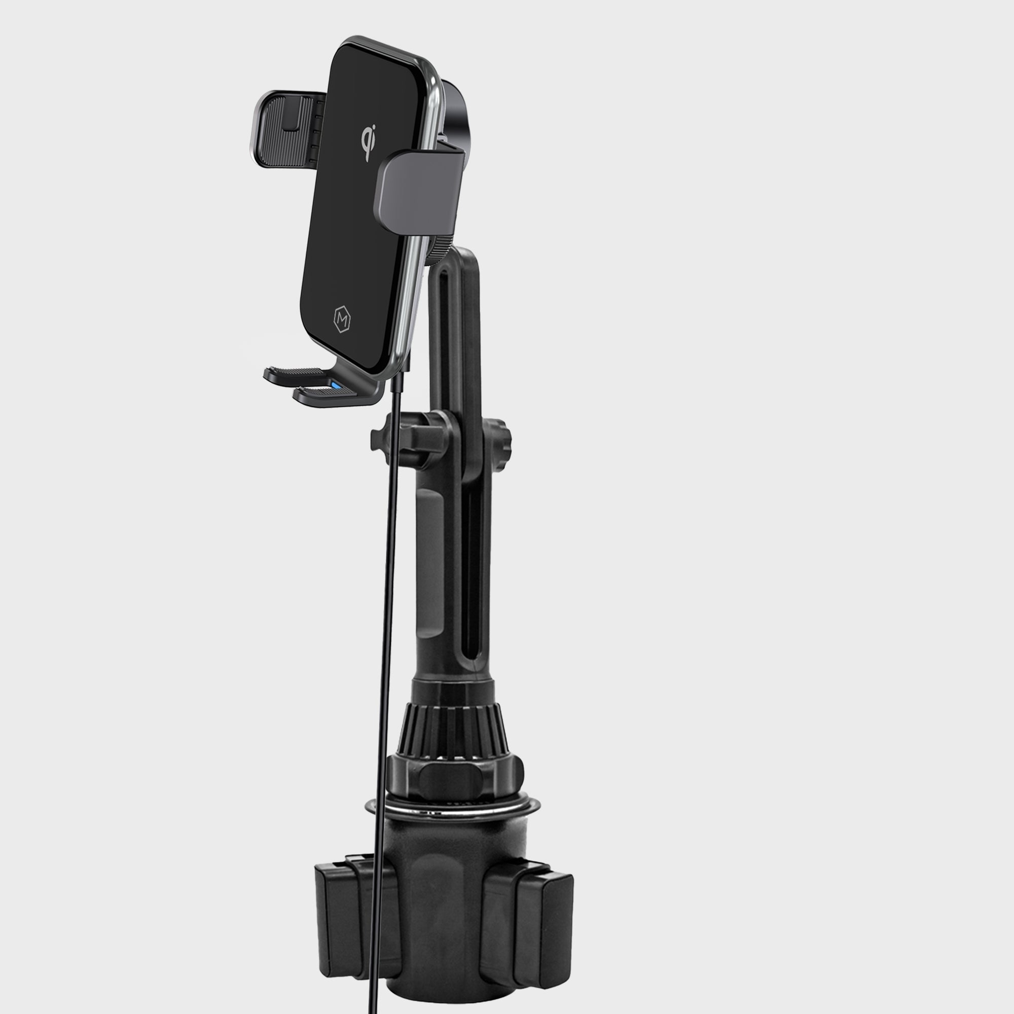Auto Grip Fast Wireless Car Charger Cup Holder Phone Mount - Qi-Certified