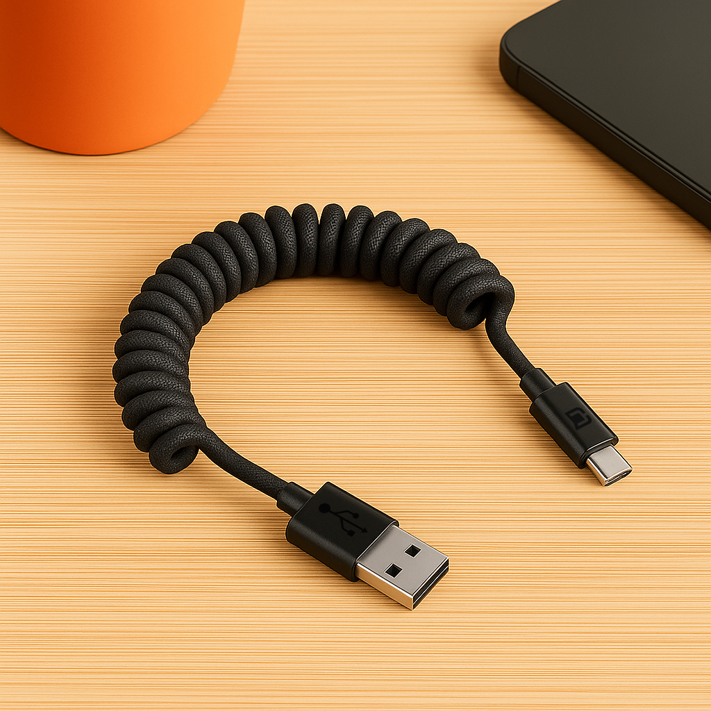 Caseco Road Ready Coil Cord (USB-A to USB-C)